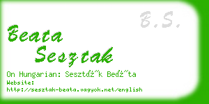 beata sesztak business card